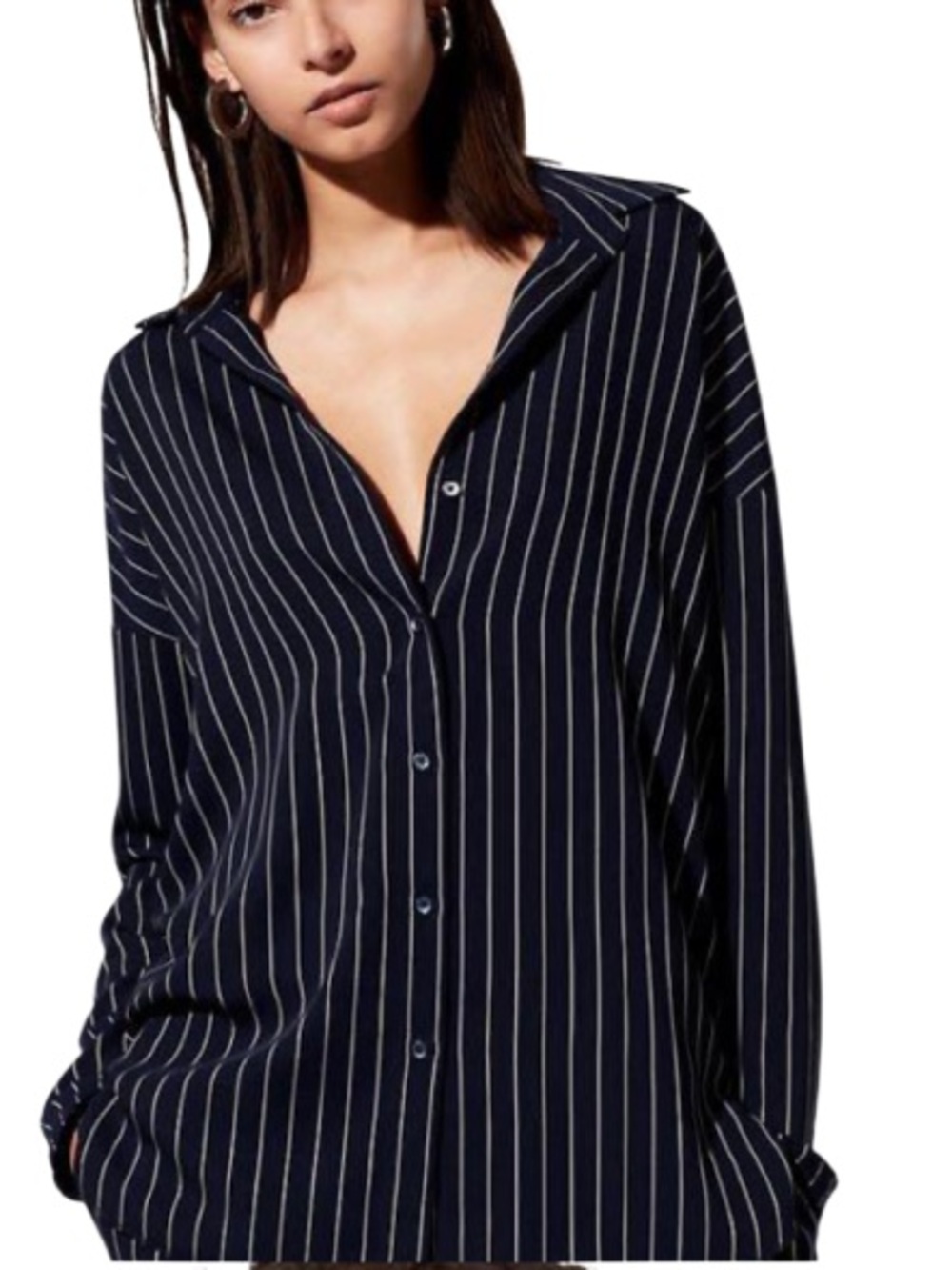Aritzia Babaton Kearney Pinstripe Blouse